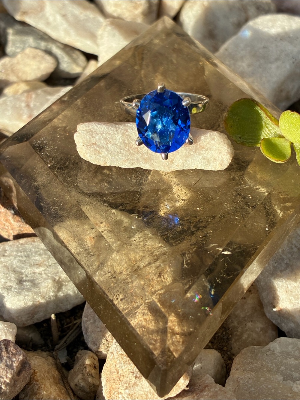 Sterling Silver Ring with Tanzanite Stone - Picture 13 of 14